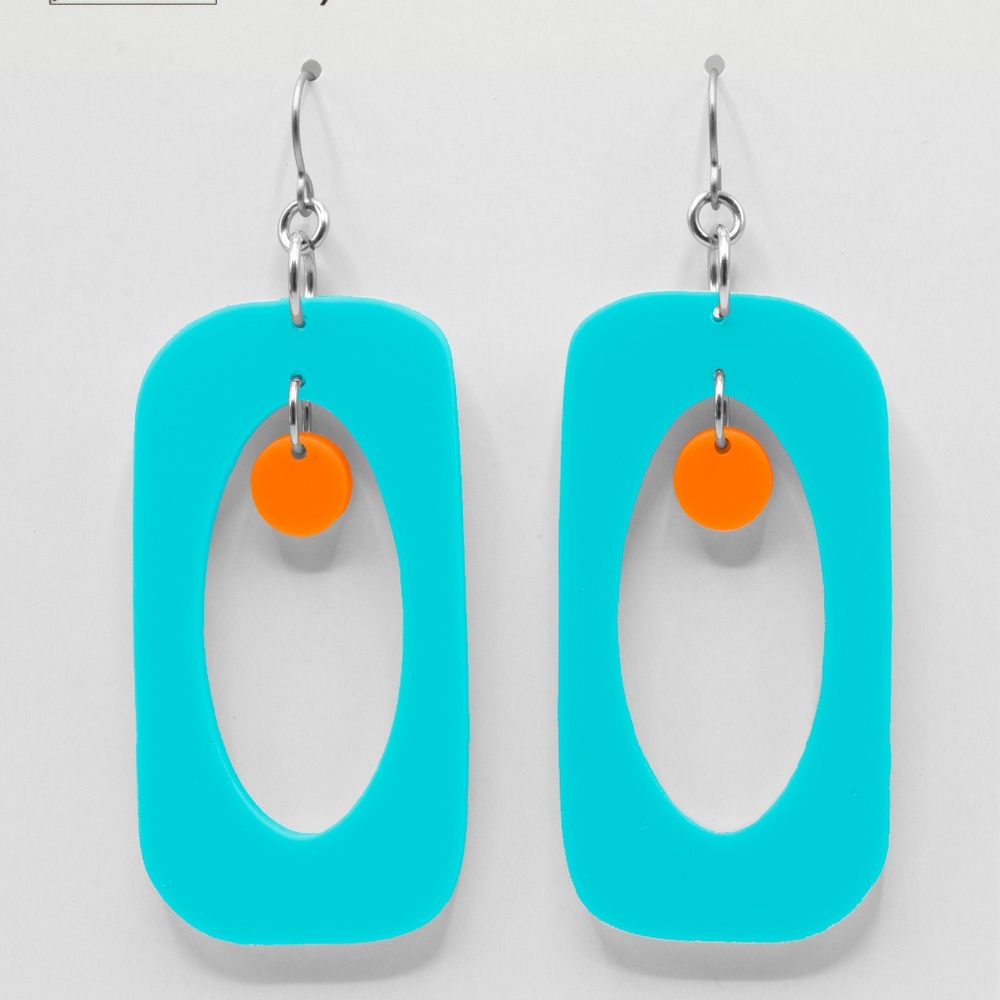 Palm Springs Beatnik Party Earrings Hip Mod Style
